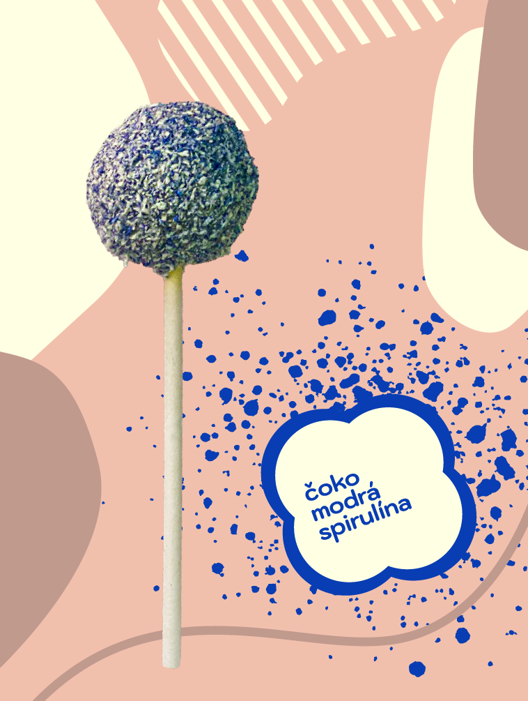Sweet Pop Čoko - Modrá spirulína raw lízatko 30g