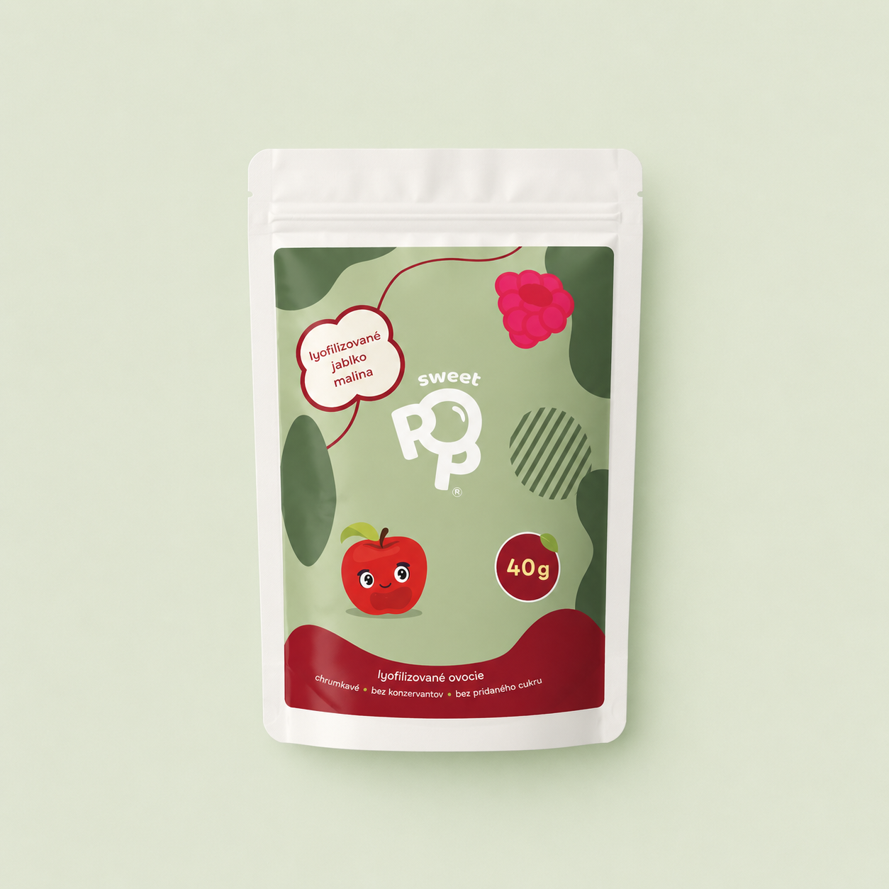 Lyofilizované maliny a jablká (40G)