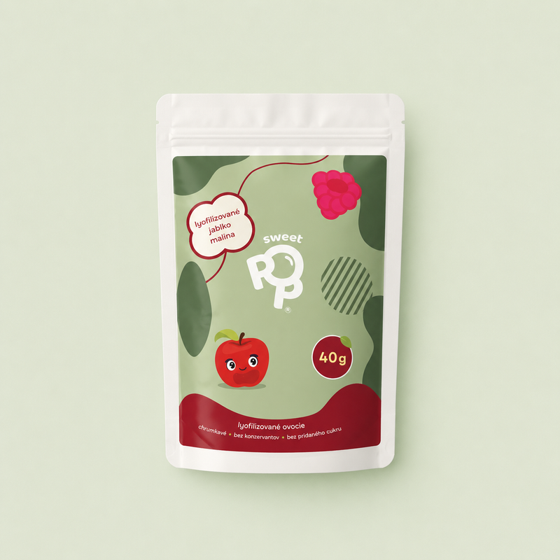 Lyofilizované maliny a jablká (40G)