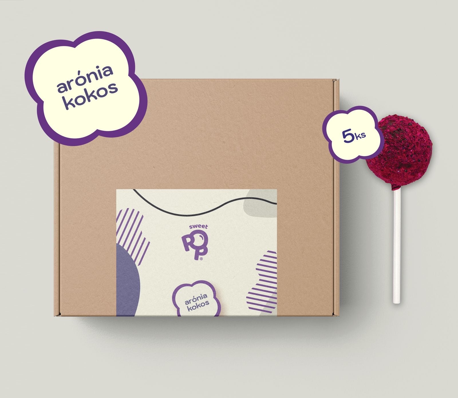 5 KS SweetPop RAW lízatká z datlí – Arónia & kokos