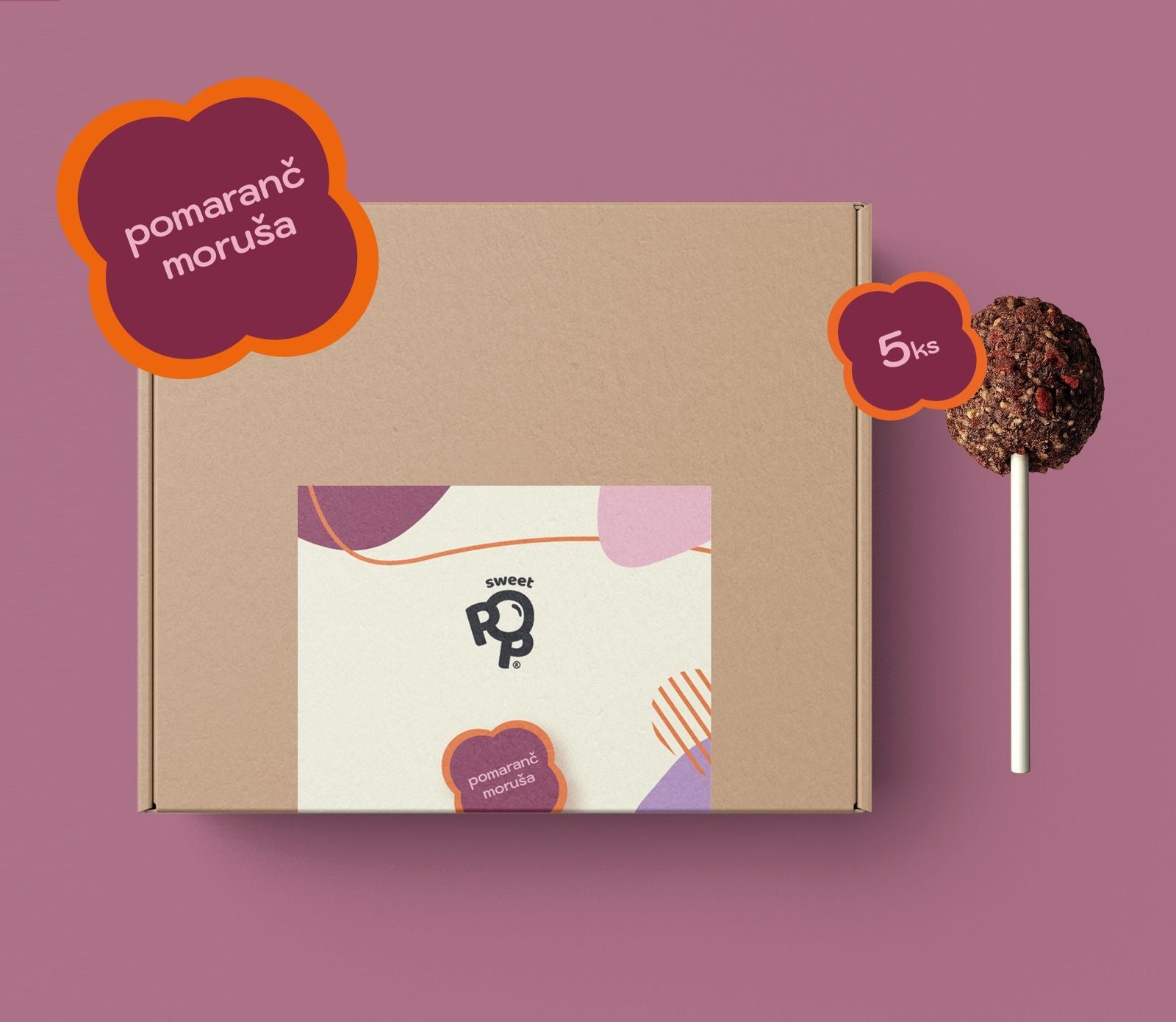 5 KS SweetPop RAW lízatká z datlí – Moruša & pomaranč