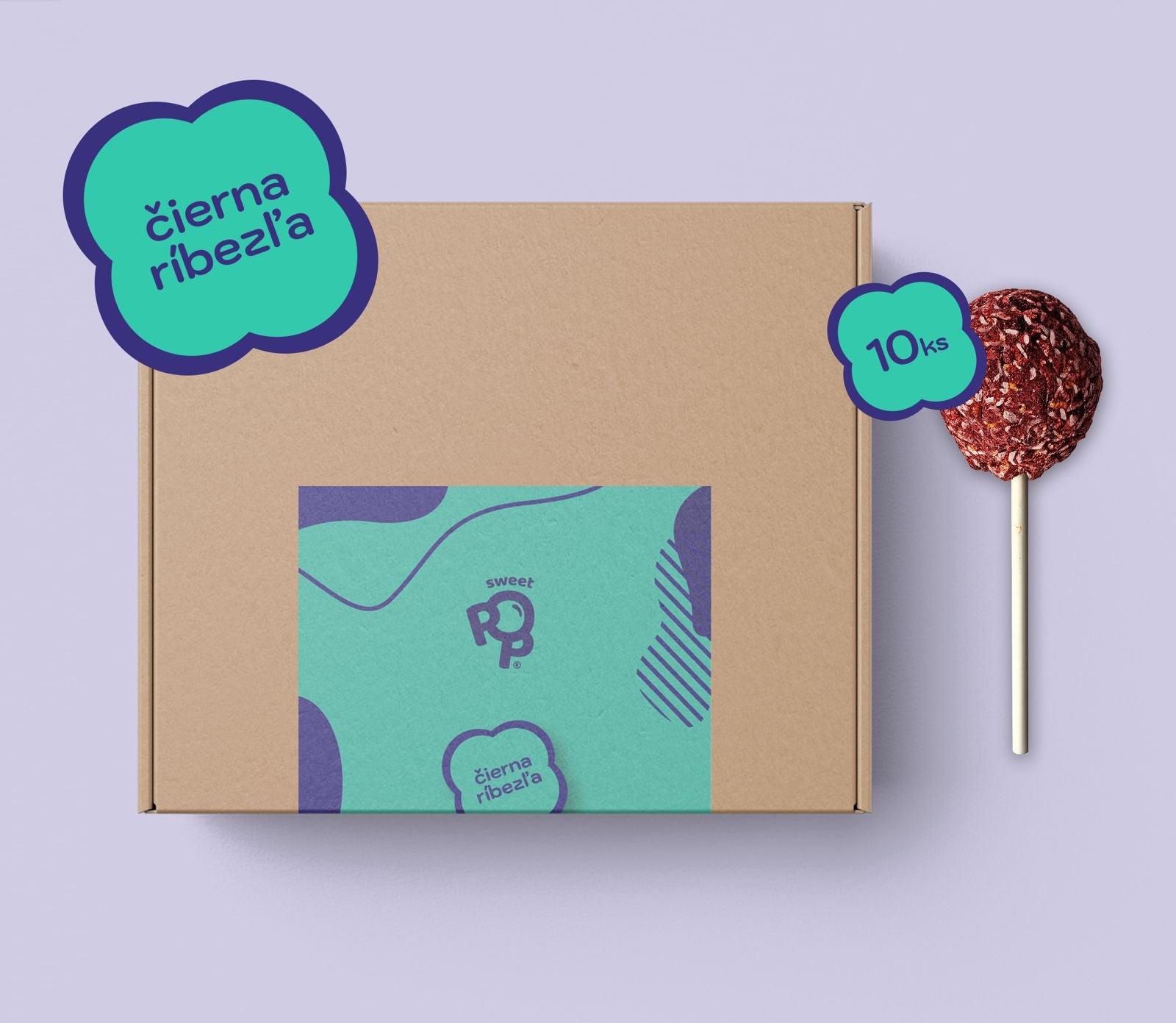 10 KS SweetPop RAW lízatká z datlí – čierna ríbezľa