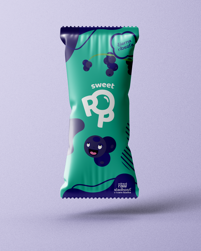 Sweet Pop čierna ríbezľa raw lízatko 30g
