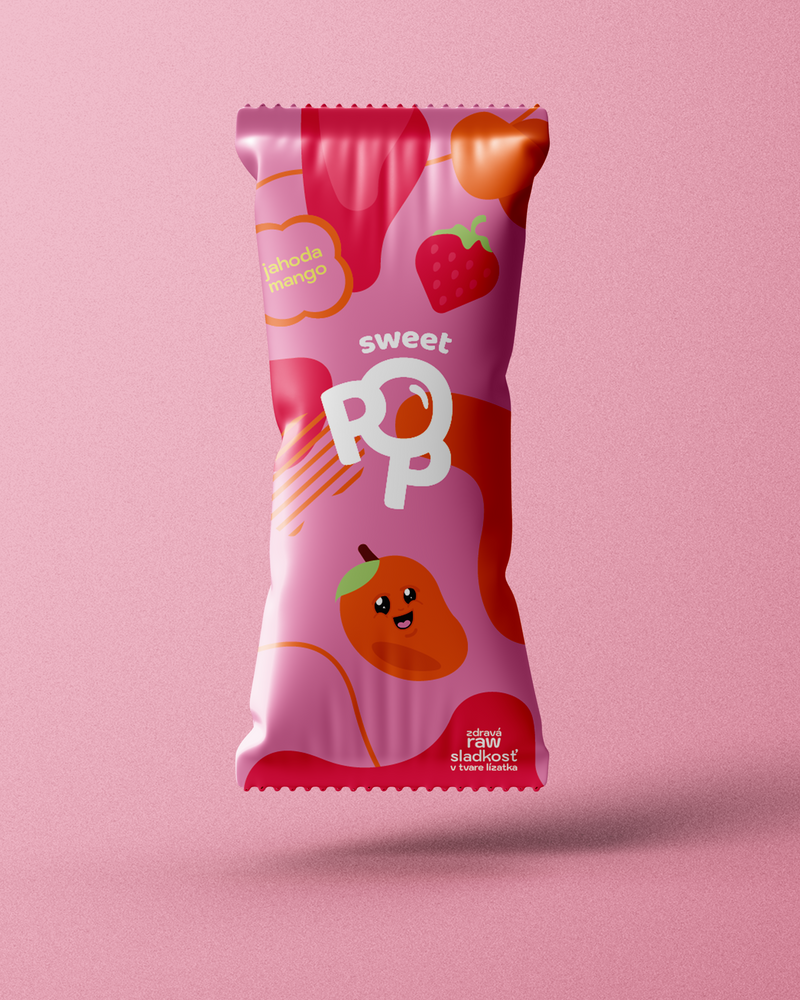 Sweet Pop Jahoda - Mango raw lízatko 30g