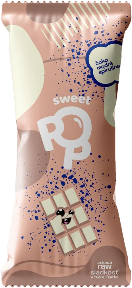 Sweet Pop Čoko & modrá spirulína – balenie